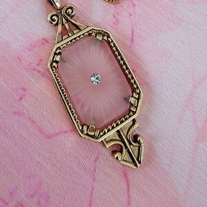 Beauitful Vintage 1977 Frosted Lights Necklace and Pendant